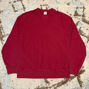 J Crew Sportswear Heavyweight Crewneck Sweatshirt Size Large Red
